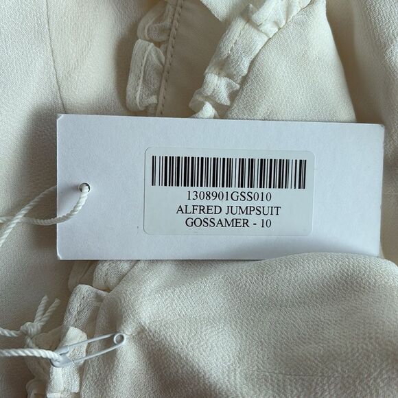 Reformation Jumpsuit Alfred Straight Leg Sleeveless Gossamer $298 - Picture 3 of 4